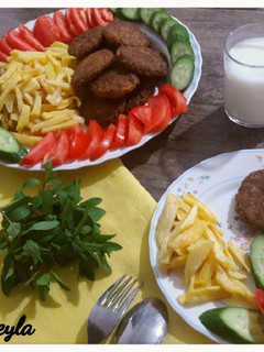 عکسی از دستور کتلت گوشت وبلغور جو