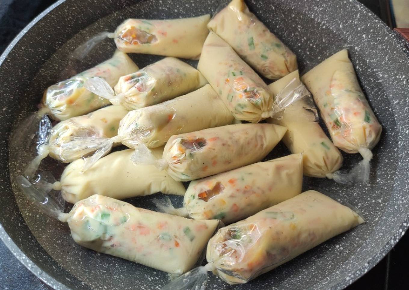 Sostel/sosis telur tanpa cetakan
