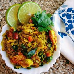 A picture of Egg poha.