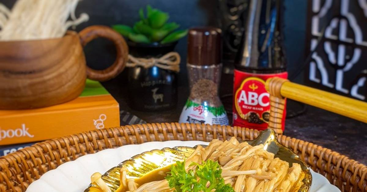 Resipi Enoki Butter Kicap 1 Minit oleh Jeehan Kitchen Cookpad