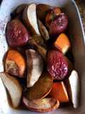 Frutas horneadas con hierbas aromáticas