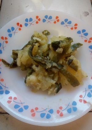Una foto de Papas con rajas