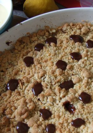 Foto principal de Crumble de manzanas con avena y caramel