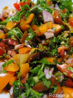 عکسی از دستور سالاد تند گوجه فرنگی