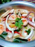 Tom Yum Seafood Soup (Creamy Version)