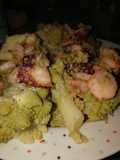 Romanescu con gambas y pulpo