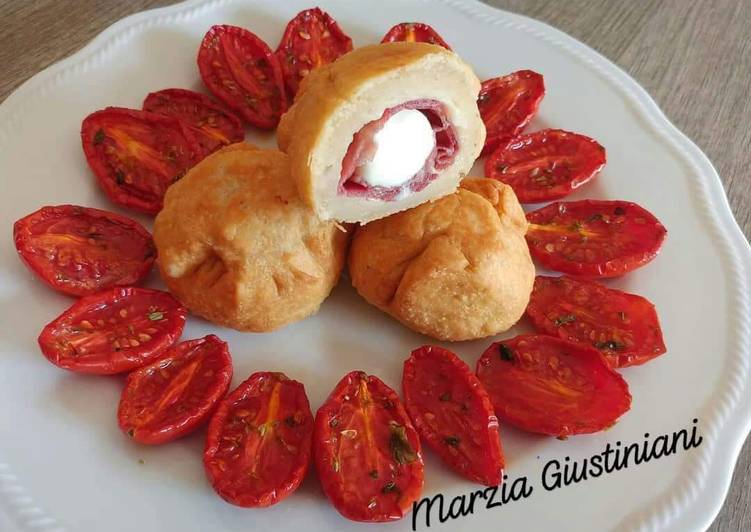 Bocconcini di pasta matta con bresaola e mozzarella