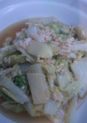 รูปของ ผัดผักกาดขาวกับไข่