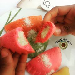 A picture of Rich Coconut Cookies With Coconut Filling Using Meat Pie Cutter.