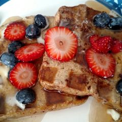A picture of Low carb french toast waffles.