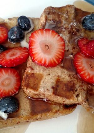 A picture of Low carb french toast waffles.