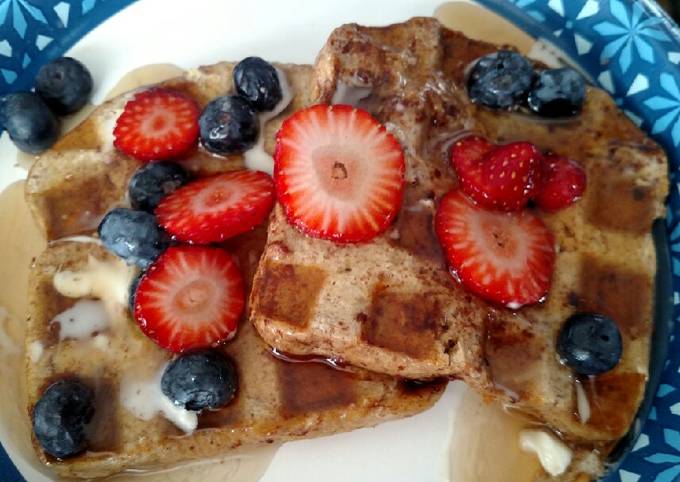 Low carb french toast waffles