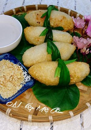 Hình của món Chuối nếp nướng bằng nồi chiên không dầu.