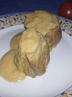 Una foto de Solomillo de cerdo con salsa de almendras