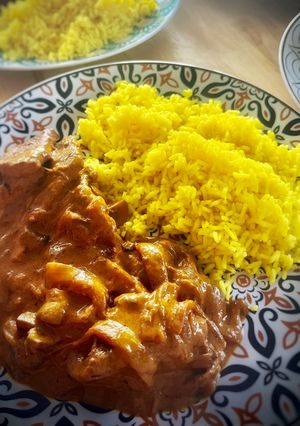 Una foto de Ternera al curry con portobello