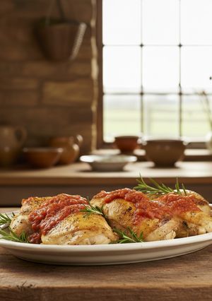 Foto principal de Muslos de pollo con tomate (Nota 9)