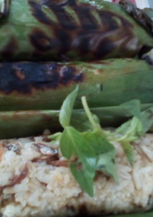 Foto resep Nasi bakar teri
