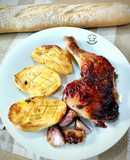 Pollo al horno marinado a las finas hierbas