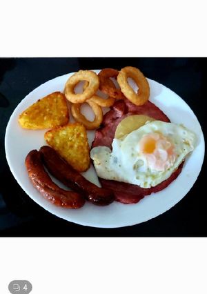 A picture of My Late Breakfast Early Dinner A Grilled Small Mixed Grill 😋.