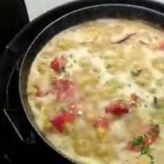 Foto principal de Arroz caldoso de bogavante en barbacoa