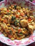 Pollo con garbanzos