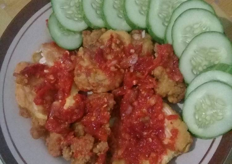 Ayam geprek ala macha