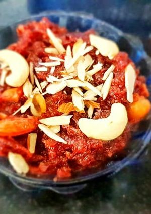 A picture of Beetroot (Chukandar) Halwa.