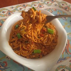 Bean pasta porridge A picture of Bean pasta porridge.