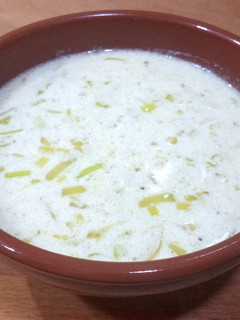Una foto de Salsa de puerro y queso