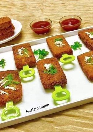 A picture of Paneer rice cutlets/bar.