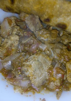 A picture of Boiled meat.