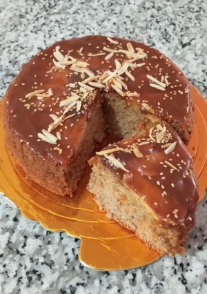 عکسی از دستور کیک سیب کارامل