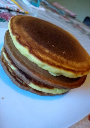 Una foto de Hotcakes Marmolados Gigantes