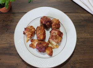 Foto de Bifinhos de Peru com Queijo Enrolados em Presunto (Air Fryer)