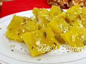 A picture of cornflour halwa