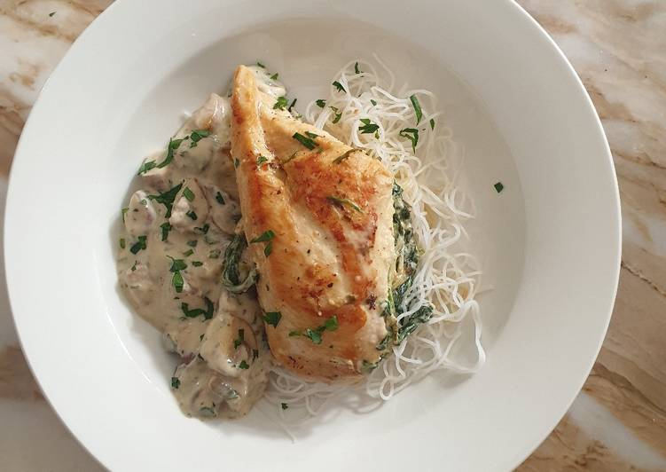 Simple Way to Make Award-winning Stuffed chicken with mushroom sauce