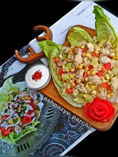 عکسی از دستور سالاد مرغ و ذرت 🌸