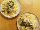 mushroom cream spaghetti