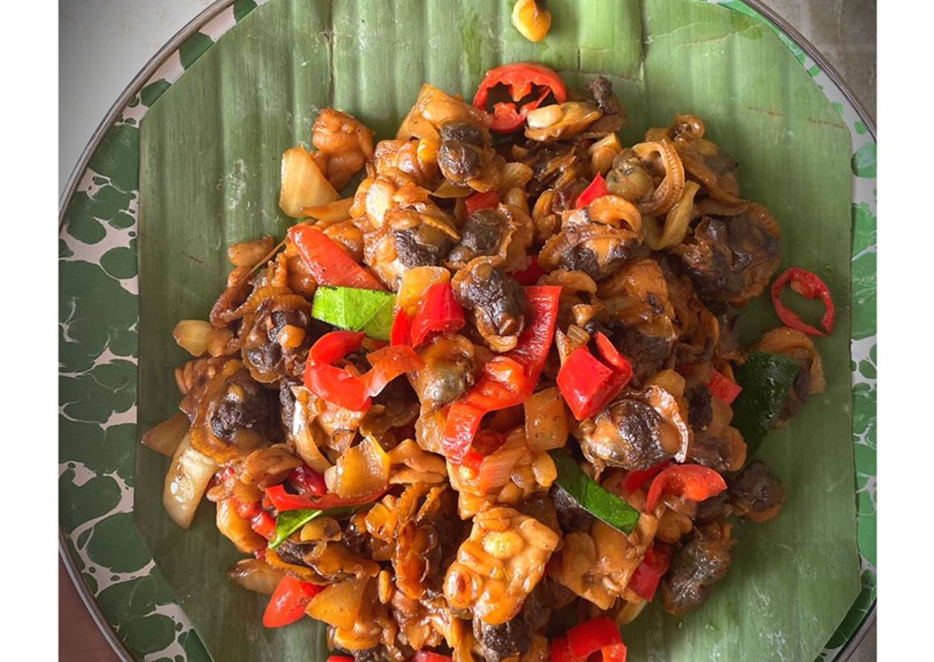 Oseng Kerang Tempe bumbu kecap