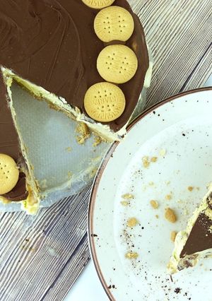 Una foto de Tarta helada de galletas María perfecta para el verano muy fácil