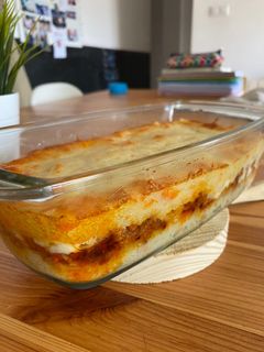 Una foto de Pastel de patata y carne picada fácil y rico