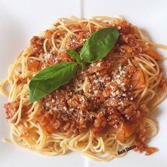 A picture of Vegetarian Bolognese Spaghetti.