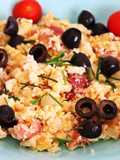 Ovos mexidos com queijo ricota e presunto