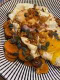 Œuf au plat et Carottes à l’ail et échalote