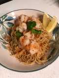 สปาเกตตีกุ้งน้ำพริกตาแดงป่น