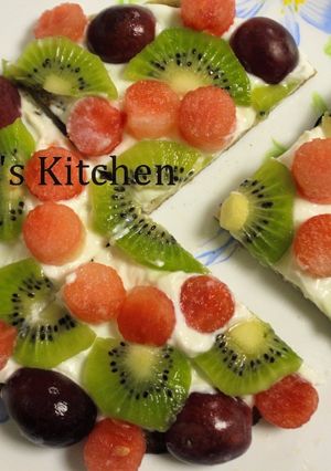 A picture of # Ramadan Special - Fruity Malpua Pizza.