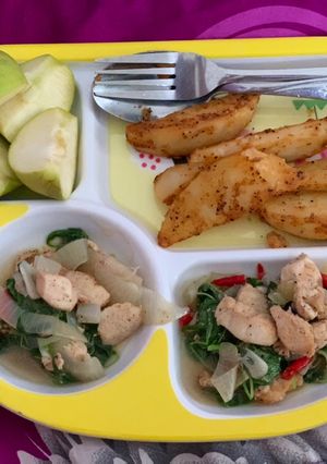 Foto resep 14. Ayam tumis bayam (diet)