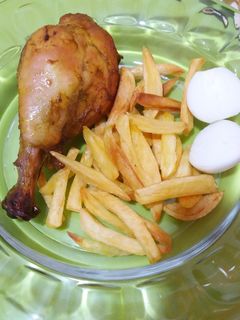 عکسی از دستور چیپس سرکه ای و سیب زمینی ترد در فر