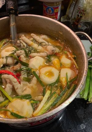 รูปของ ขนมจีนน้ำยาป่า+ตีนไก่ คอมโบ 🐔🐔