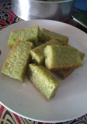 Foto resep Bika ambon rasa pandan (4 telur)